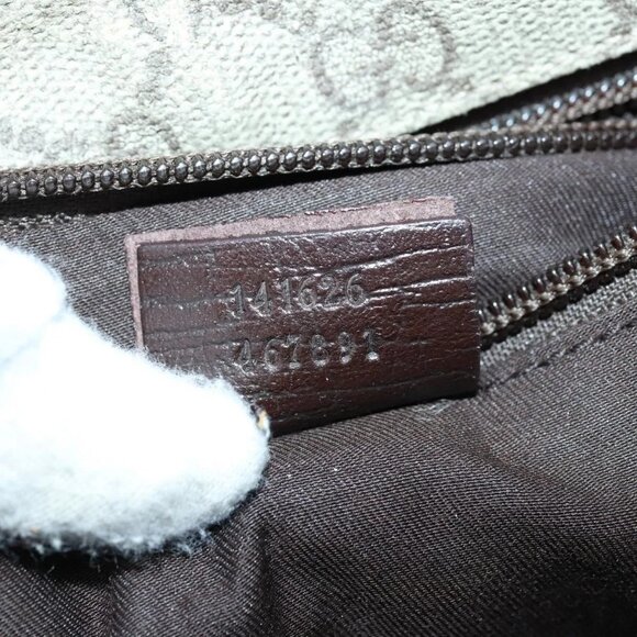 GUCCI GG Supreme Shoulder Bag PVC Beige Silver 141626 Auth 146723 - Picture 12 of 16